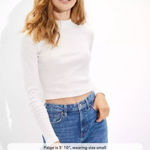 AE Long-Sleeve Mock Neck T-Shirt